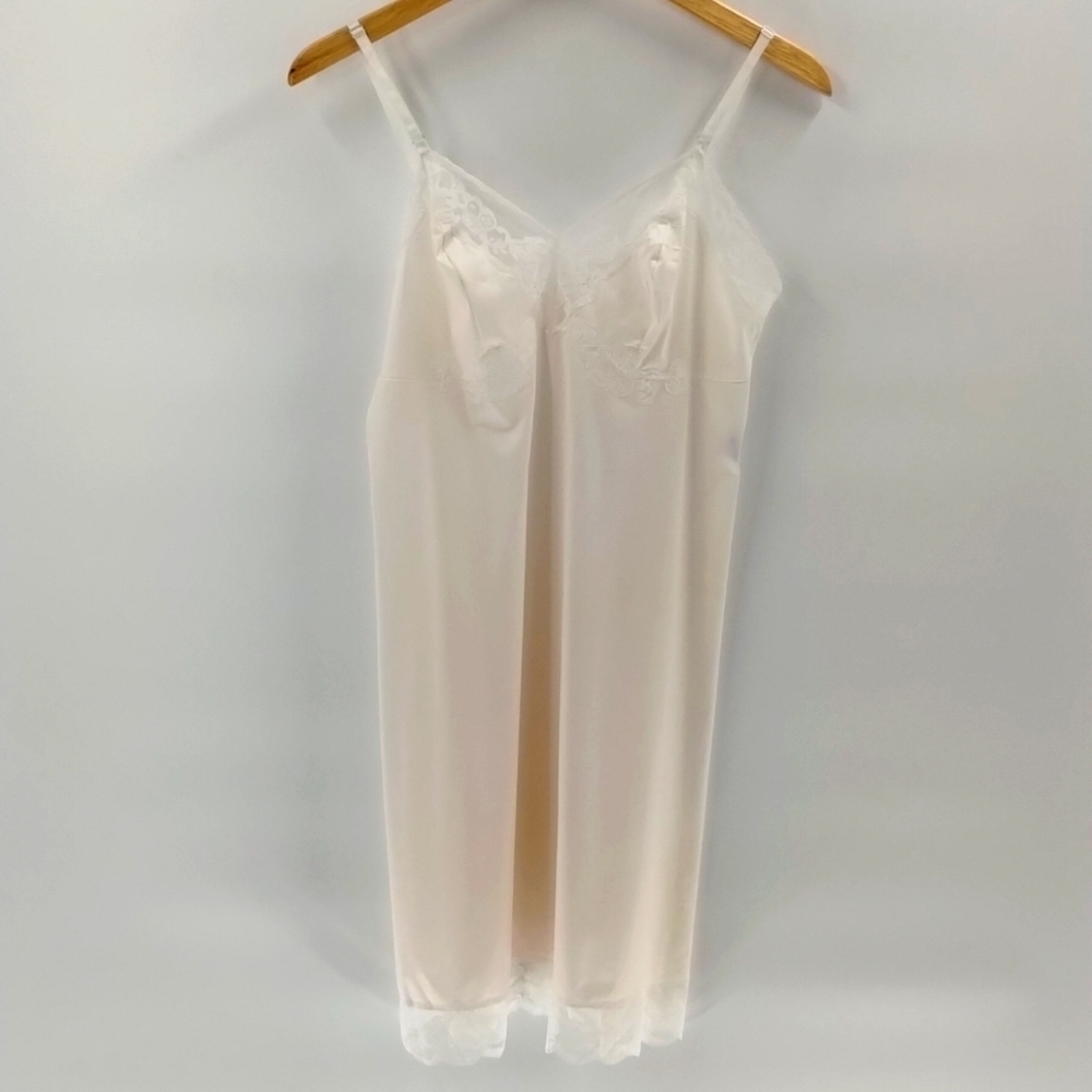 Gaymode full body dress slip cream white lace 34 12S vintage